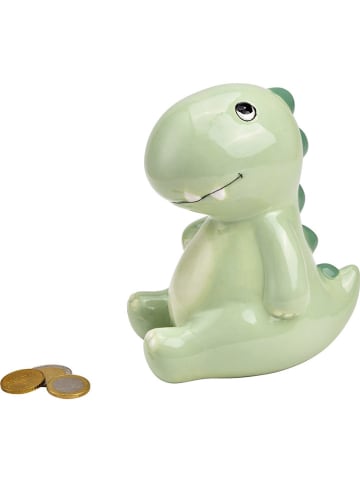 G. Wurm Spardose "Dino" in Grün - (B)10 x (H)16 x (T)13 cm
