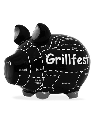 G. Wurm Spardose "Barbecue" in Schwarz - (B)17 x (H)15 x (T)15 cm