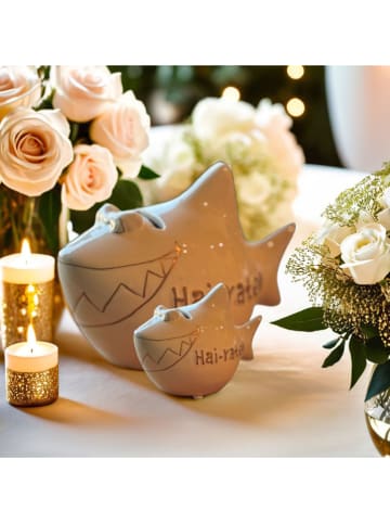 G. Wurm Skarbonka "Shark" w kolorze białym - 28 x 21 x 17 cm