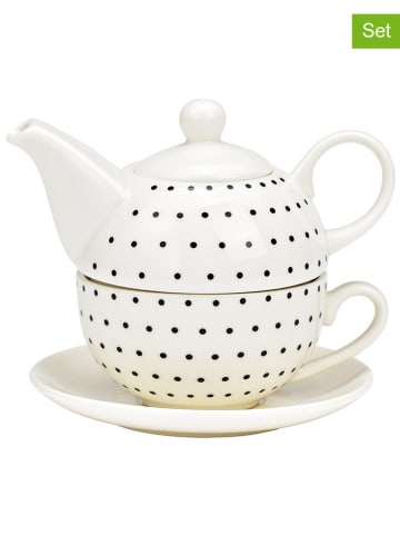 G. Wurm 3-częściowy zestaw w kolorze białym do herbaty