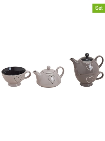 G. Wurm 2-częściowy zestaw "Heart" w kolorze szarym do herbaty