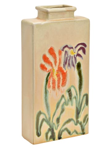 G. Wurm Vaas beige/meerkleurig - (B)14 x (H)28 x (D)6 cm