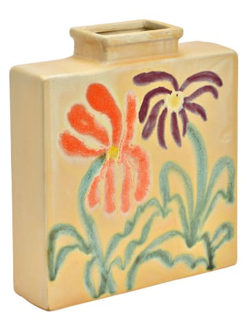 G. Wurm Wazon w kolorze beżowym ze wzorem - 18 x 21 x 5 cm