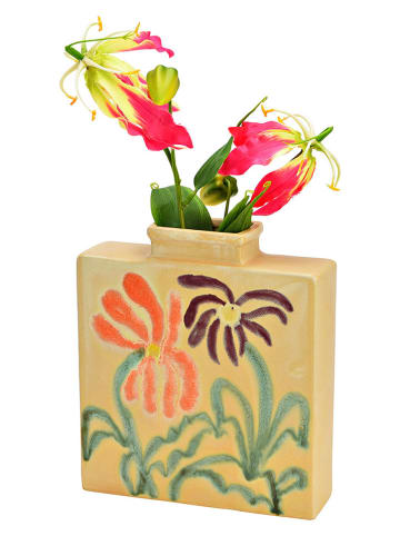 G. Wurm Wazon w kolorze beżowym ze wzorem - 18 x 21 x 5 cm