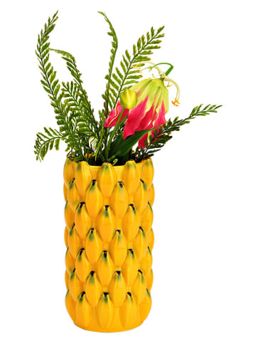 G. Wurm Vaas "Banana" geel - (H)22 x Ø 12 cm