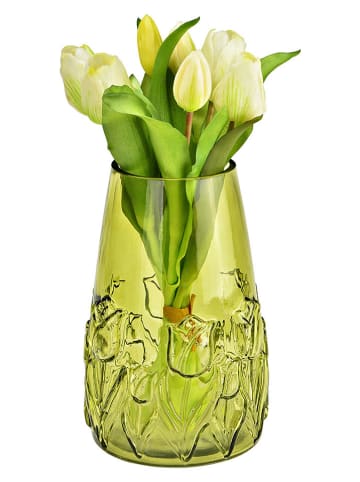 G. Wurm Wazon "Flower" w kolorze zielonym - wys. 22 x Ø 15 cm