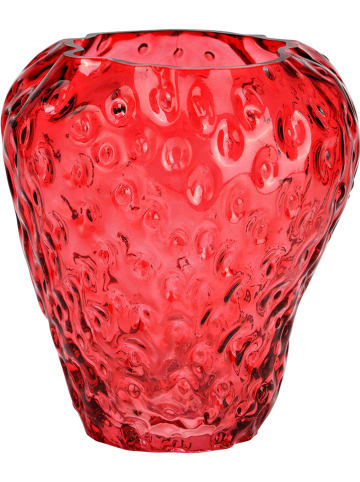G. Wurm Vase "Erdbeere" in Rot - (H)16 x Ø 15 cm
