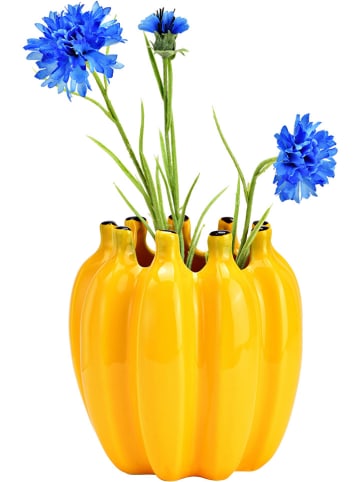 G. Wurm Vaas "Banane" geel - (H)15 x Ø 14 cm