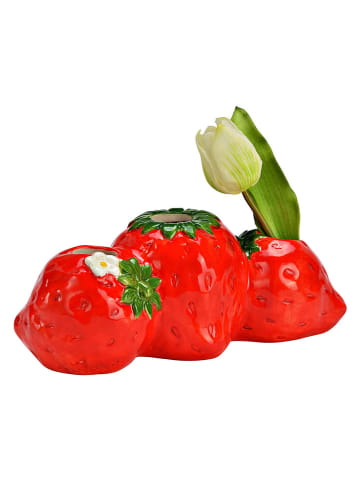 G. Wurm Vaas "Strawberry" rood - (B)24 x (H)10 x (D)10 cm