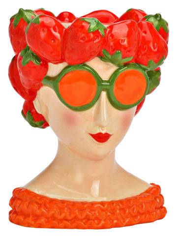 G. Wurm Vaas "Frau Erdbeer" rood - (B)12 x (H)18 x (D)13 cm