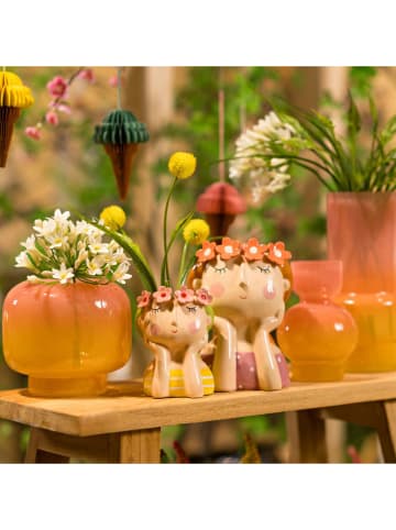 G. Wurm Vaas "Flower girl" meerkleurig - (B)14 x (H)20 x (D)12 cm