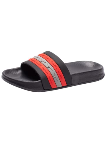 Kangaroos Klapki "K-Slide Stripe" w kolorze czarno-czerwonym