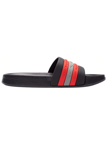 Kangaroos Pantoletten "K-Slide Stripe" in Schwarz/Rot
