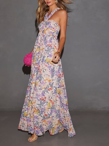 Milan Kiss Jurk wit/paars/blauw