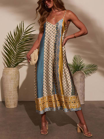 Milan Kiss Jumpsuit beige/blauw