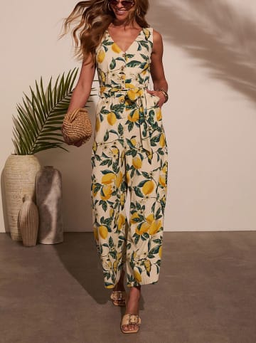Milan Kiss Jumpsuit beige/groen/geel
