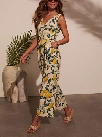 Milan Kiss Jumpsuit in Beige/ Grün/ Gelb