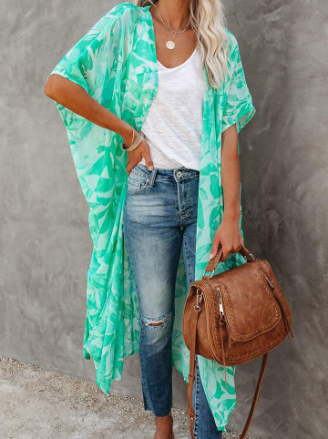 Milan Kiss Kimono w kolorze zielono-białym