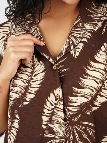 Brunotti Koszula "Rilee-Palm" w kolorze brązowym