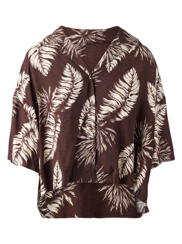 Brunotti Koszula "Rilee-Palm" w kolorze brązowym