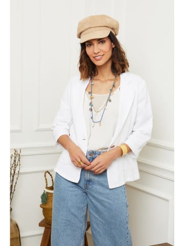 Le Monde du Lin Leinen-Blazer in Weiß