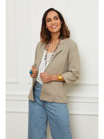 Le Monde du Lin Linnen blazer taupe