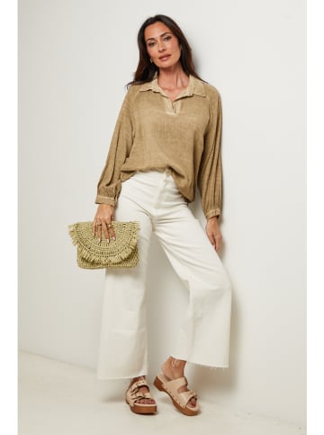 Le Monde du Lin Bluse in Beige