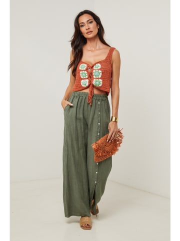 Le Monde du Lin Leinen-Hose in Khaki