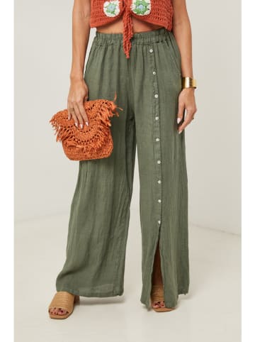 Le Monde du Lin Leinen-Hose in Khaki