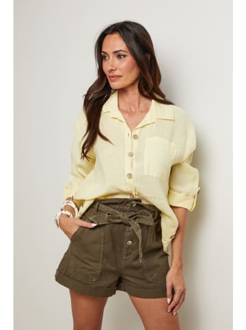 Le Monde du Lin Linnen blouse lichtgeel