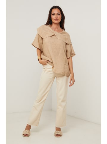 Le Monde du Lin Leinen-Bluse in Beige
