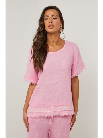 Le Monde du Lin Linnen blouse lichtroze