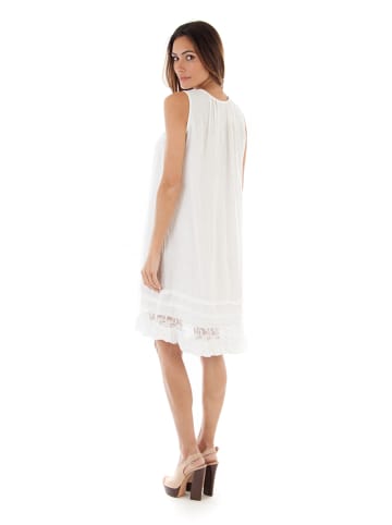Toutes en lin Leinen-Kleid in Weiß