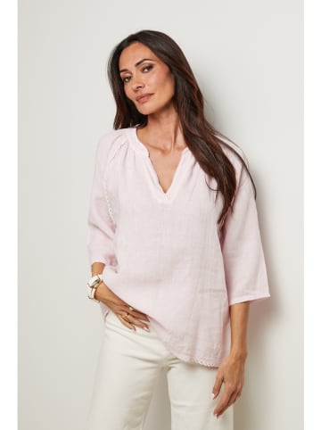 Le Monde du Lin Leinen-Bluse in Hellrosa