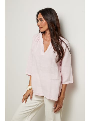 Le Monde du Lin Linnen blouse lichtroze