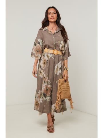 Le Monde du Lin Leinen-Bluse in Taupe