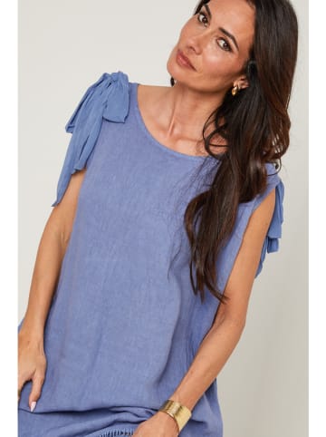 Le Monde du Lin Leinen-Kleid in Blau