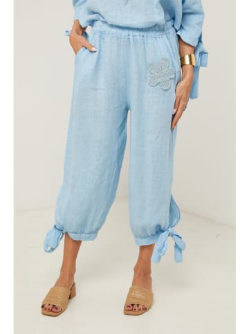 Le Monde du Lin Leinen-Hose in Hellblau