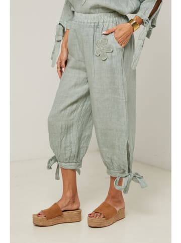 Le Monde du Lin Linnen broek mintgroen