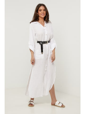 Le Monde du Lin Leinen-Kleid in Weiß