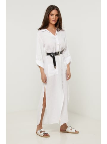 Le Monde du Lin Leinen-Kleid in Weiß