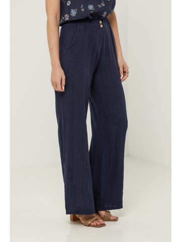 Le Monde du Lin Linnen broek donkerblauw
