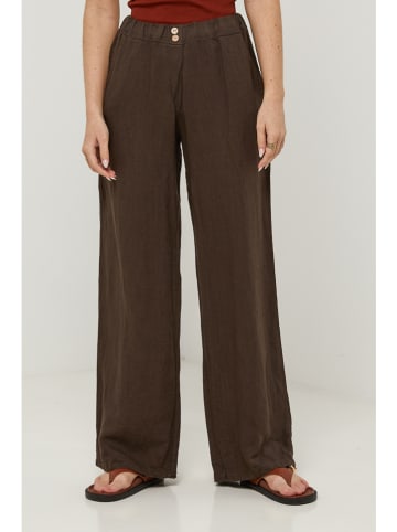 Le Monde du Lin Leinen-Hose in Braun
