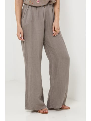 Le Monde du Lin Linnen broek taupe