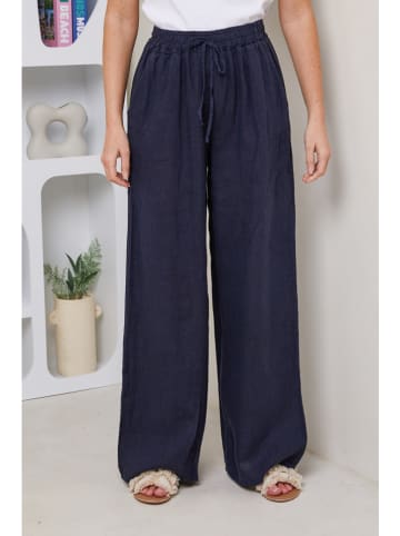 Le Monde du Lin Leinen-Hose in Dunkelblau