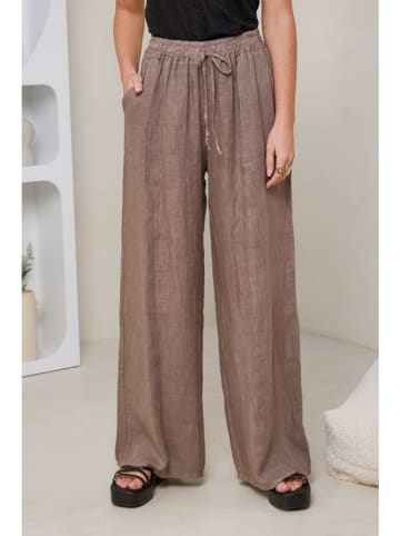 Le Monde du Lin Leinen-Hose in Taupe