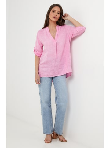 Le Monde du Lin Leinen-Bluse in Rosa