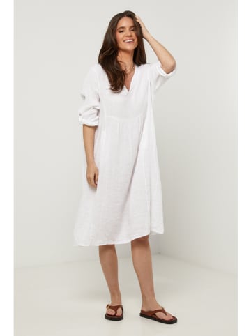 Le Monde du Lin Leinen-Kleid in Weiß
