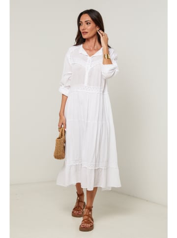 Le Monde du Lin Kleid in Weiß