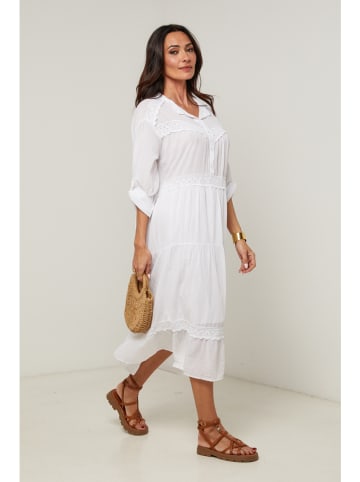 Le Monde du Lin Kleid in Weiß